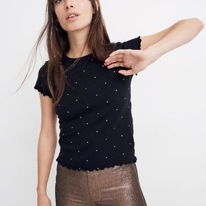 Madewell Baby Tee in Metallic Dot